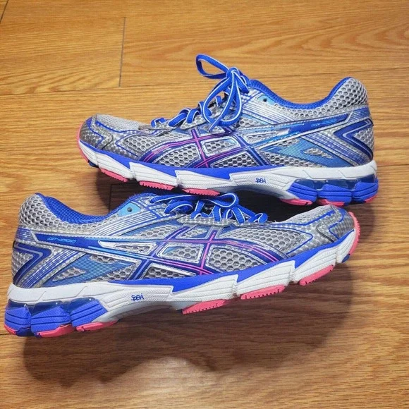 Asics Women's GT-1000 Running Sneakers Size 8.5 Silver/Blue/Pink - Picture 11 of 11